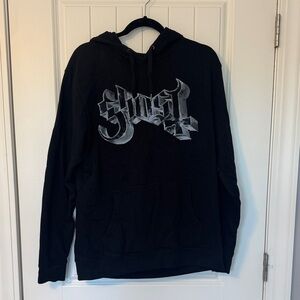 Ghost Black Hoodie with Gray Graphic size medium